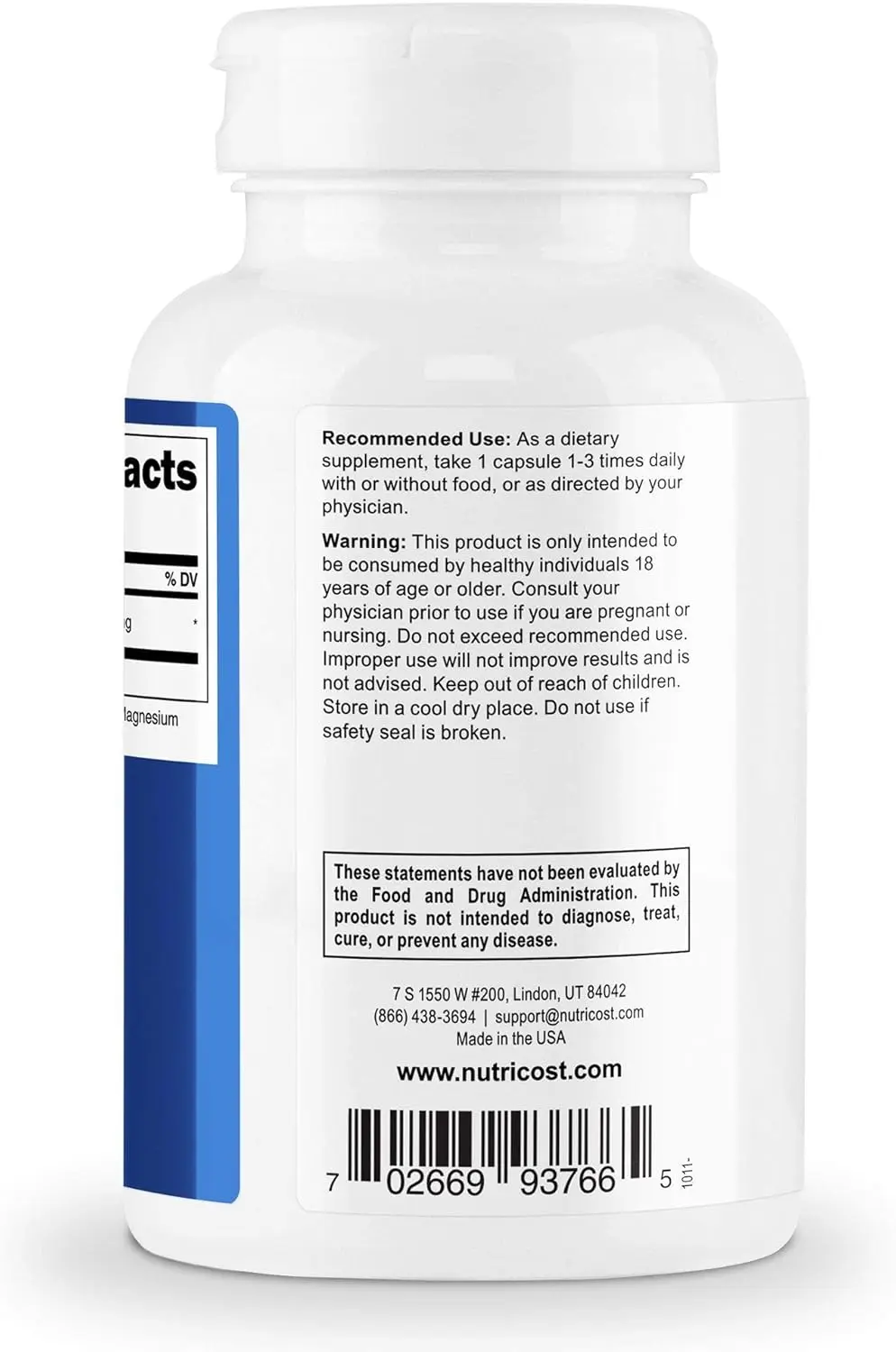 Nutricost N-Acetyl L-Cysteine (NAC) Capsules